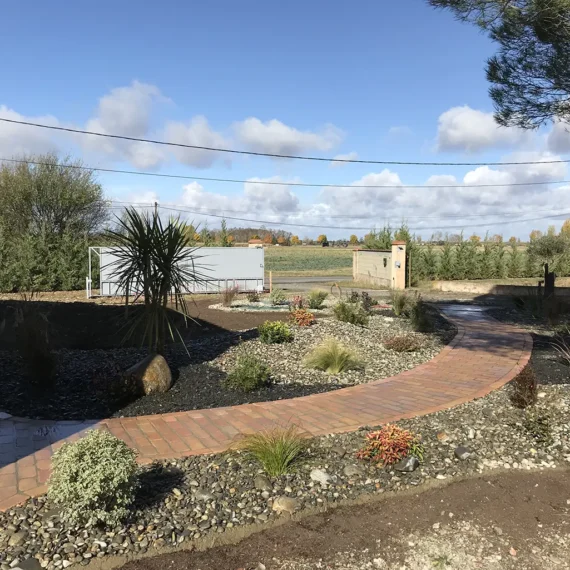 allée jardin aménagement extérieur jardin paysagiste