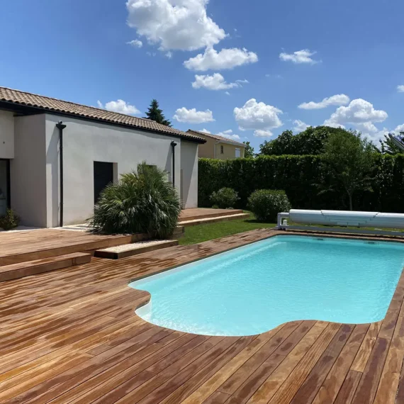 Terrasse bois jardin paysagiste Toulouse